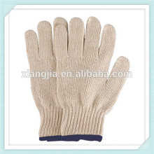 Guantes hechos punto blancos blanqueados 100% poliéster, guantes hechos punto blancos naturales del algodón del jardín 7gauage